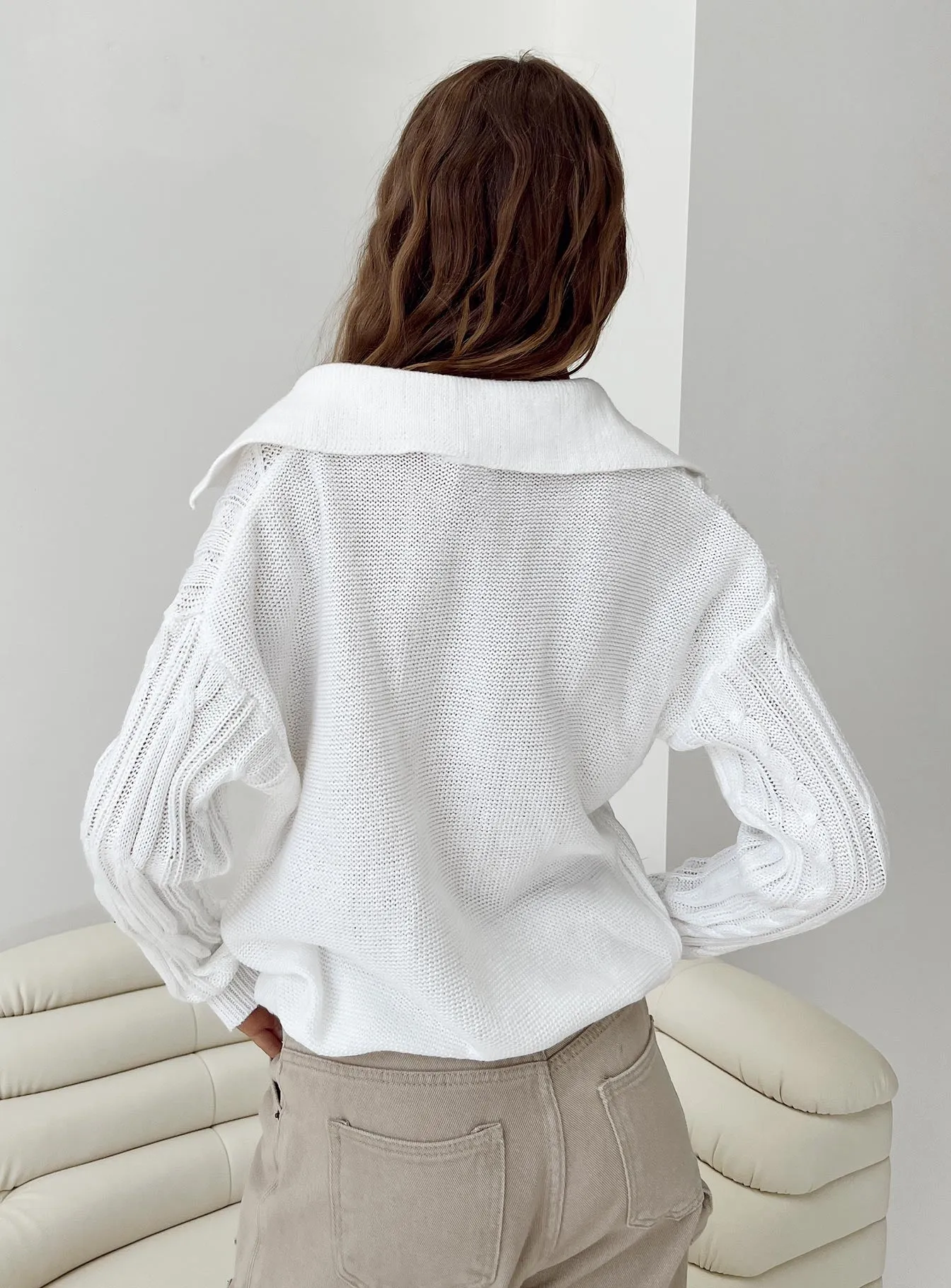 Symons Sweater White