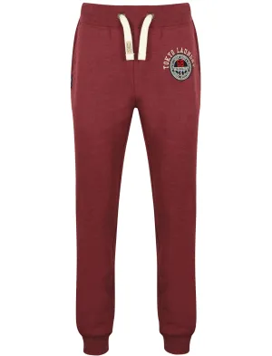 Tigerton Falls Cuffed Joggers in Oxblood Marl - Tokyo Laundry