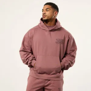 Vanquish Bodybuilding Dark Mauve Boxy Oversized Pullover Hoodie