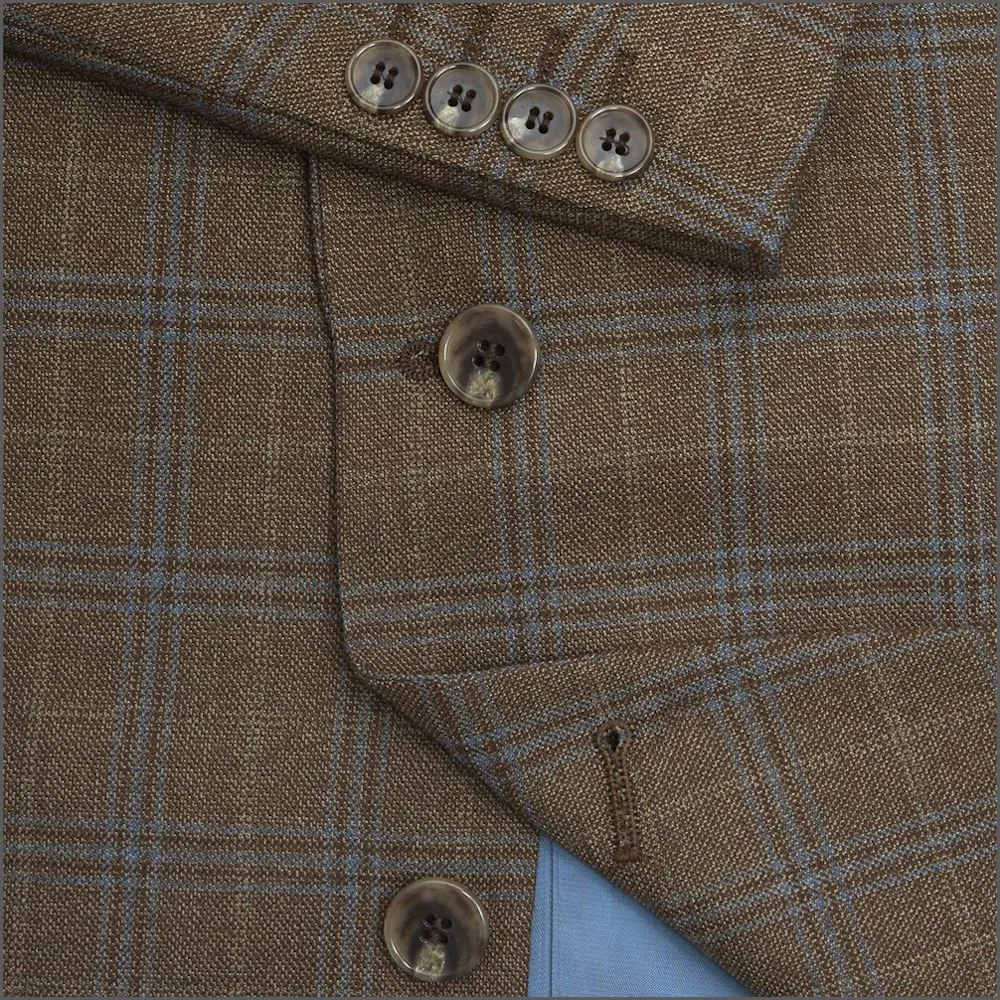 Wellington Brown Check wool blend Jacket-