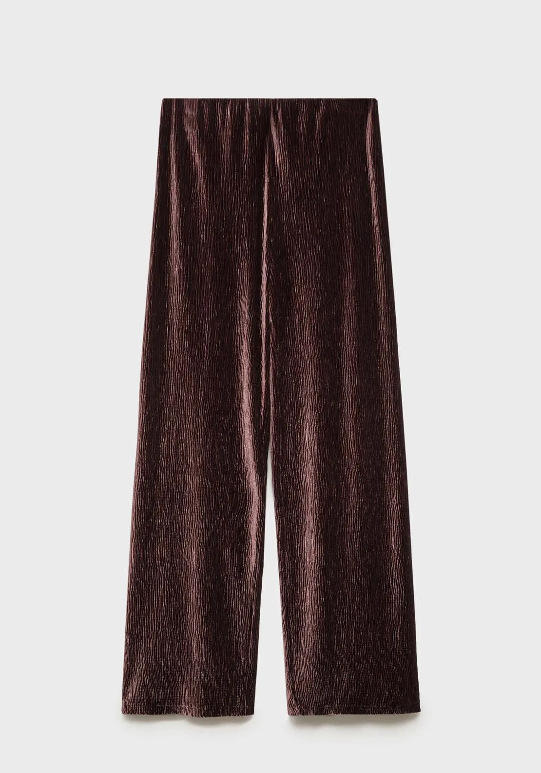 Wide leg velvet trousers - Dark Red